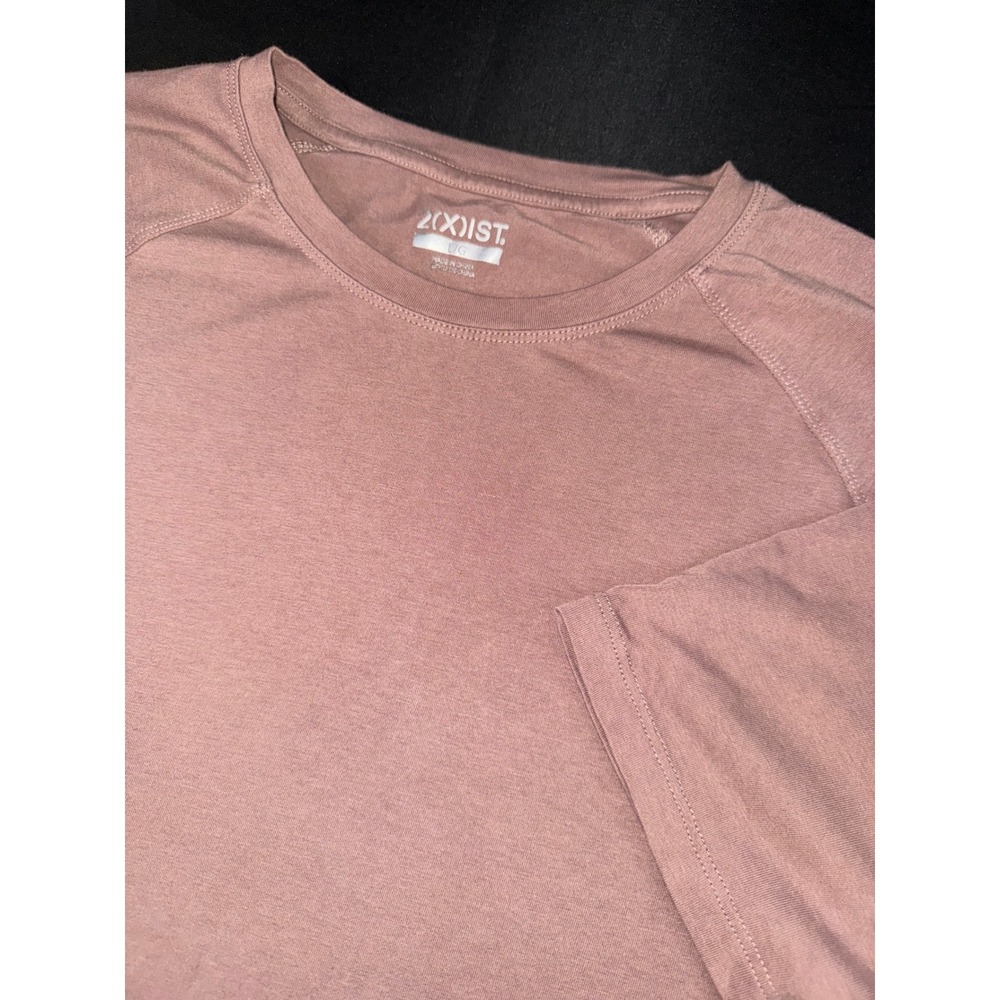 2(X)IST Mens Raglan Short Sleeve Crew Neck T-Shirt Mauve Pink Size Large L
